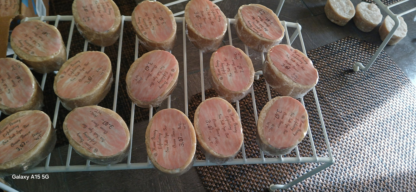 Sea Salt Exfoliating Spa Bar At home Beauty Treatment