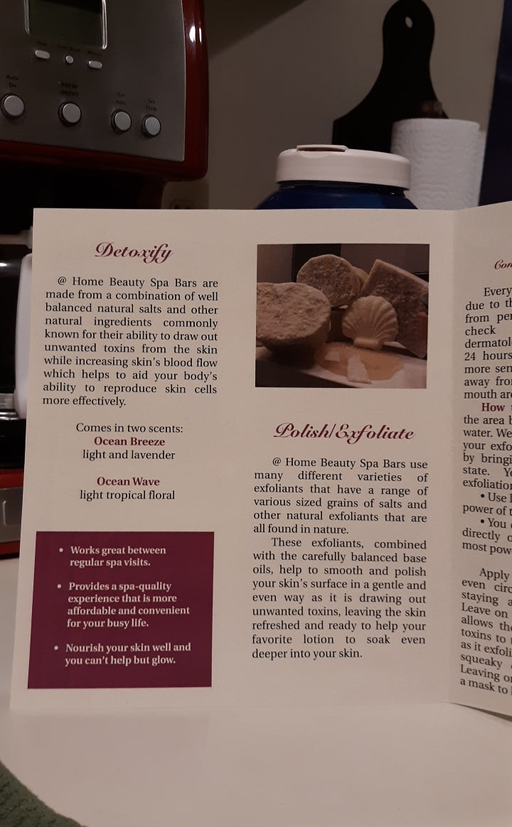 Sea Salt Exfoliating Spa Bar At home Beauty Treatment